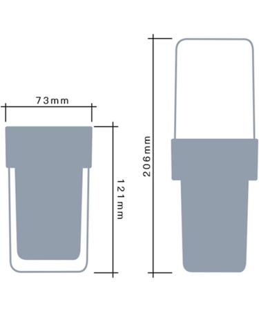 Buy Digjobk Toothbrush Mug Set - Portable Toothbrush Holder & Travel Accessories | Ideal for International Shipping - Buy Online on GoSupps.com