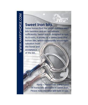 Harry's Horse Sweet Iron Eggbutt Bit - Double Jointed 13mm | Size 11.5 - Premium Quality for Equestrian Excellence - Buy Online on GoSupps.com