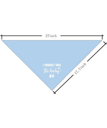 Light Blue Dog Bandana - 'I Thought I Was the Baby' Triangle Scarf for Small to Large Dogs - Perfect Pregnancy Announcement Accessory - Buy Online on GoSupps.com