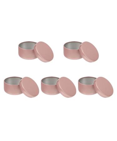 Fomiyes ornament candles decorate 5pcs aluminum tin jar screw lid round container matte cream box lipstick holder for cosmetic lip balm cream () 50ml candles decorate make -up tank