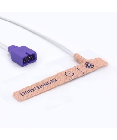 5pcs Compatible Disposable Neonatal Adult Spo2 Sensor for Nellcor MAX-N Probe - Adhesive Tape Sensor 9 Pins 3.3 ft - Buy Online on GoSupps.com