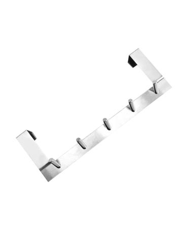 Stainless Steel Hangers S Hook Over Door Towel Rack Over Door Coat Hooks Over The Door Storage Hook for Door Hook up Coat Hanger Metal Over The Door Hook Door Hook Hanger Hat Rack 5 Hooks 35.6X12.5X4CM