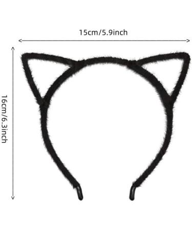 Waibejon Halloween Black Cat Ears Headbands Cat Ears Headband Alice Hair Band Headband Fancy Dress Halloween Cosplay Cat Costume Hair Accessories for Adult Kids - Buy Online on GoSupps.com