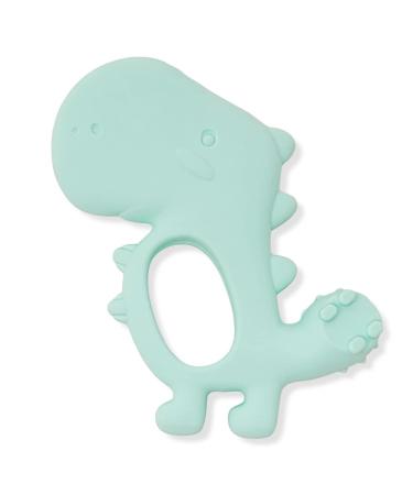 Brushing Buddy - 2-in-1 Silicone Teether and Brushing-Time Mouth Prop Toy to Make Baby and Toddler toothbrushing and flossing More Fun (Mint)