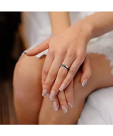 IWYKT Black Hematite Rings Set - 8 Pcs Anxiety Balance Root Chakra Black Stone Rings for Women Men - Buy Online on GoSupps.com