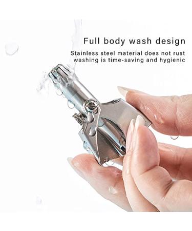 KEMEI Nose Hair Trimmer for Men - Waterproof Stainless Steel Allergy-Free Battery-Free Ear Trimmer - Buy Online on GoSupps.com