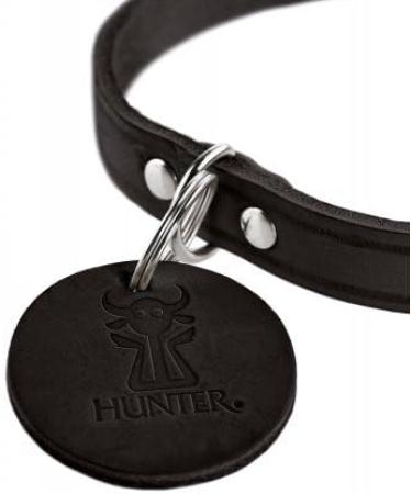 HUNTER Aalborg Leather Dog Collar - Simple Robust & Comfortable | Size M (52) - Black - Buy Online on GoSupps.com