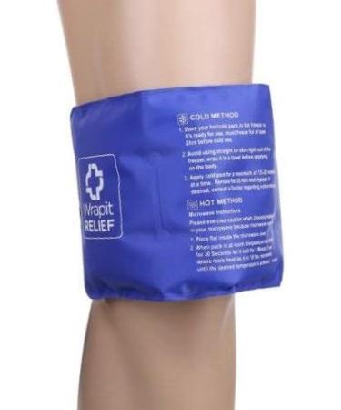 Wrapit Relief Large Gel Ice Pack with Strap - Hot/Cold Pain Relief for Knee, Back, Ankle, Neck & Shoulder - Freezable & Microwavable for Sports Recovery - Buy Online on GoSupps.com