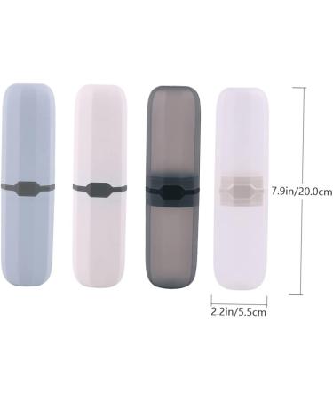 Frcolor Travel Toothbrush Case Set - 4 Portable Holders for Toothbrushes & Toothpaste | Ideal for International Shipping - Buy Online on GoSupps.com