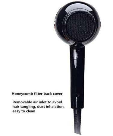 Professional Hair Dryer with Diffuser for Curly Hair Power Dry Lightweight DC Motor Hair Dryer Negative Ion Fast Drying Time and Low Noise For Household Travel Office (EU plug (220V) Black) EU plug (220V) Black - Buy Online on GoSupps.com