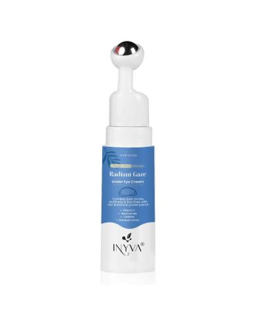 INYVA Radiant Gaze Under Eye Cream | Reduces Dark Circles Puffiness & Fine Lines | Hydrating Vitamin C & Caffeine Formula | Soothes & Brightens Delicate Under Eye Skin | 1 oz