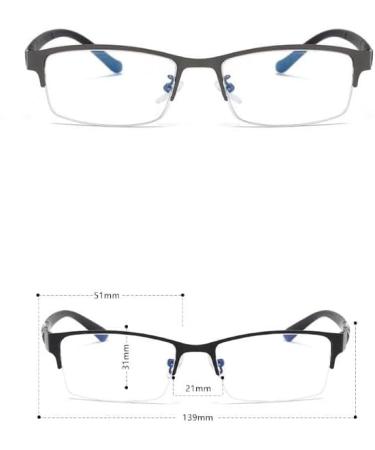 TECH-LINE-DIRECT FASHION ACCESSORIES Blue Light Blocking Glasses Eyeglasses Rectangle Frame UK Men/Women Gunmetal Frame + Clear Lens - Buy Online on GoSupps.com