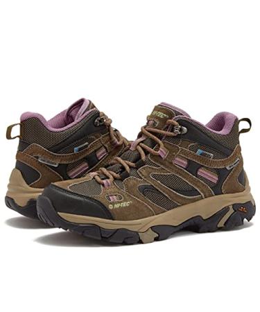 HI-TEC Apex Lite Mid WP Waterproof Hiking Boots for Women, Lightweight Outdoor and Trail Shoes 6.5 Tan