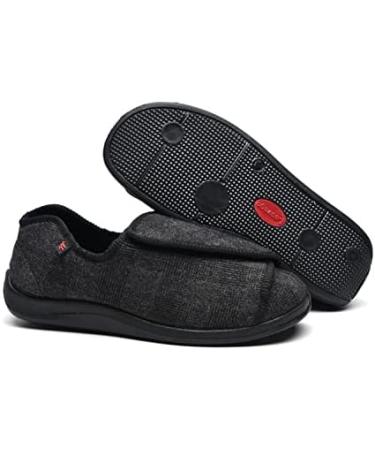 EDCYF Women's Diabetic Shoes Wide Width - Grey, Size 10 Wide | Non-Slip Air Cushion Bottom | Adjustable for Elderly, Neuropathy, Swollen Feet - Buy Online on GoSupps.com