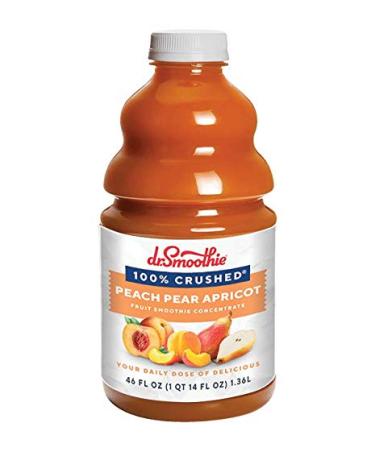 Dr. Smoothie 100% Crushed Fruit Smoothie, Peach Pear Apricot, 46-Ounce Bottles (Pack of 2)