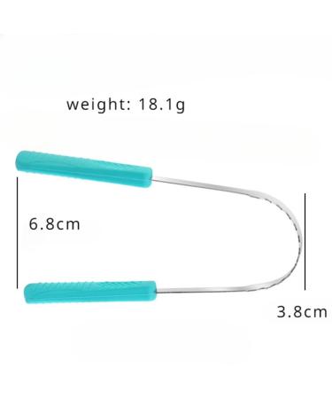 Stainless Steel Tongue Scraper - Effective Bad Breath Fighter & Oral Care Essential for Adults | Travel Friendly Tongue Cleaner (Green - Buy Online on GoSupps.com