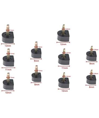 LinaLife 40pcs Black High Heel Shoe Repair Tips Set | 5 Sizes (8mm - 12mm) | Steel Pin | Replacement Dowel Lifts - Buy Online on GoSupps.com