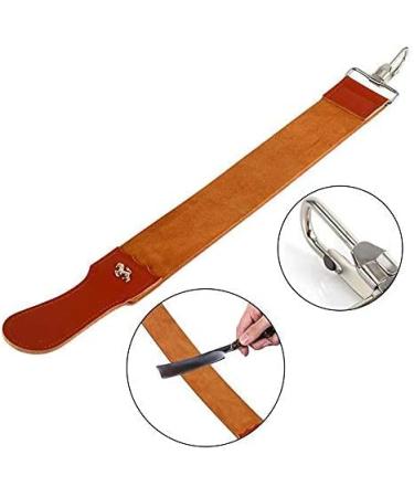 Genuine Leather Razor Strop for Sharp Shaving - Double Sided Sharpening Belt for Razor and Folding Knife - Buy Online on GoSupps.com