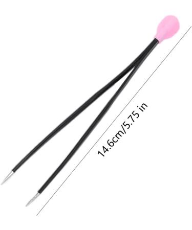 Nail Tweezers Double Sided Nail Art Sticker Silicone Press Rhinestone Picker Nippers Black Nail Tweezers - Buy Online on GoSupps.com