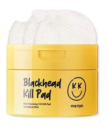 MANYO Blackhead Pure Cleansing Oil Kill Pad (50 Sheets)  Korean Cleanser  Facial Exfoliant for Blackheads  Enlarged Pores