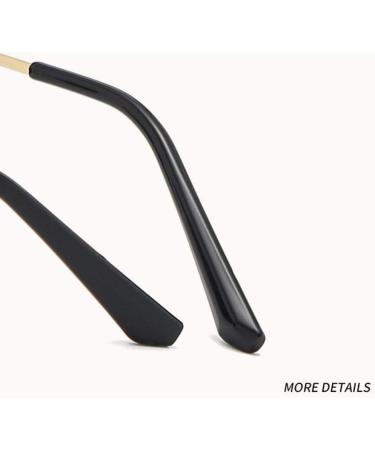 Rimless Rectangular Sunglasses | Vintage Frameless Metal UV400 Eyewear for Square Faces - Buy Online on GoSupps.com