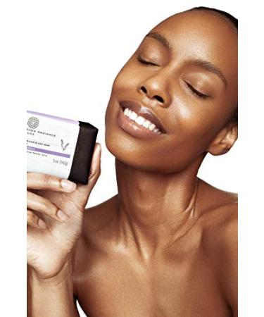 Shea Radiance African Black Soap Bar 3 Pack - Lavender | Best Natural Skin Care for All Skin Types - Buy Online on GoSupps.com