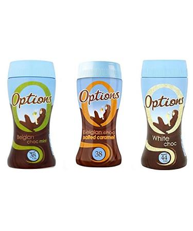 Options 3 Flavours Salted Caramel Mint White Choc - Buy Online on GoSupps.com