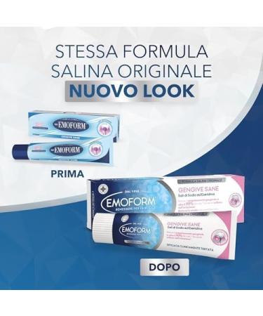  Emoform Emoform Healthy Gums Toothpaste 75 ml with sodium salts and hexetidine Reduces gum bleeding in over 90% of cases while providing relief from irritation Strengthens - Buy Online on GoSupps.com