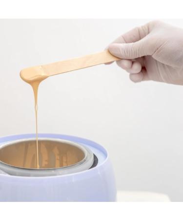 Vanity UK Waxing Spatulas (100 Pcs) Salon Professional Quality Disposable Wooden Sticks Suitable for Warm and Hot Wax Applicator for Body Hair Removal Flat Round End 100 Spatulas - Buy Online on GoSupps.com