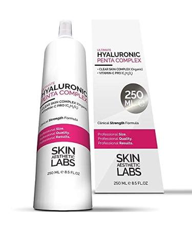 250 ml hyaluronic acid serum concentrate test winner 5-fold hyaluron clinic size anti-aging gel with vitamin C pro Clear Skin Complex Hypoallergenen Made in Germany Hyaluron Serum