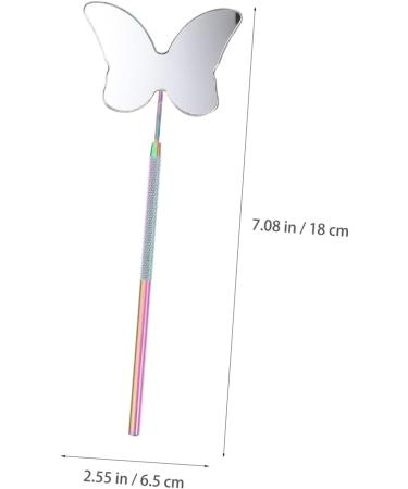 Angoily Inspection Mirror Mirrors Rectangular Mirror Eyelash Beauty Salon Tool Stainless Steel Magnifier 18X6.5X0.5CM Colorful - Buy Online on GoSupps.com