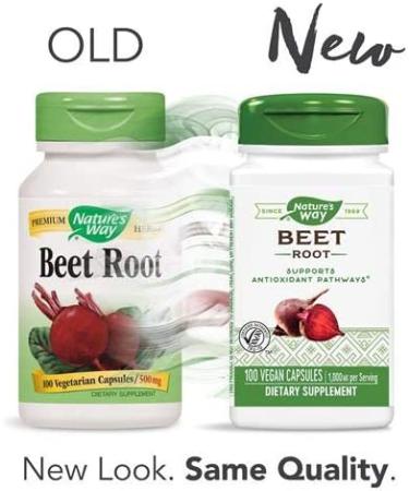 Nature's Way Beet Root 1000 mg - 100 Vegan Capsules for Energy & Health - Buy Online on GoSupps.com
