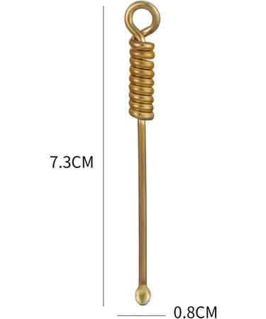 Vintage U-K Brass Ear Spoon Ear Wax Remover Cleaner Tool - Keychain Pendant Gift for Men Women - Buy Online on GoSupps.com