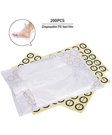 Noverlife 200PCS Large Clear Plastic Disposable Booties for Paraffin Wax Therapy - Foot Covers for Spa Treatment - Buy Online on GoSupps.com