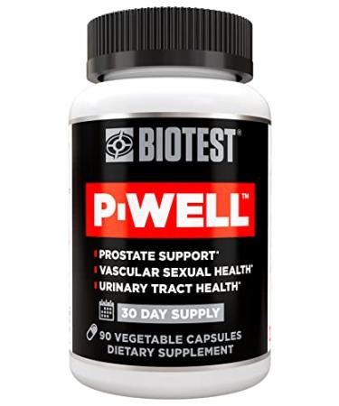 P-Well Prostate Health Supplement NO Booster - Advanced Urinary Tract Support - Pomegranate Punicalagins 180mg  Cranberry 500mg  Lycopene 30mg Per Serving   90 Capsules