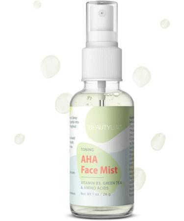 Beauty Lux Toning AHA Face Mist - Brighten & Even Skin Tone with Green Tea Vitamin B3 & Aloe Vera - 1 oz - Buy Online on GoSupps.com