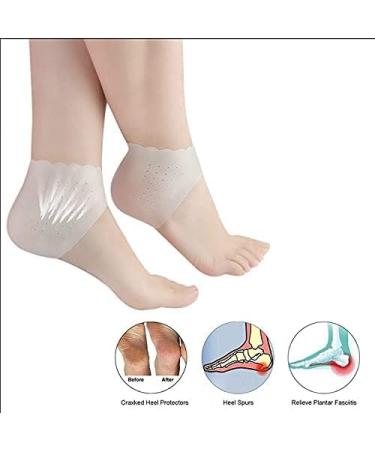 Buy Chrome Silicone Feet Care Socks - Moisturizing Gel Heel Protectors for Cracked Skin | Pink - International Shipping Available  - Buy Online on GoSupps.com