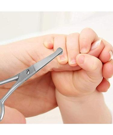 Spire 9CM Premium Baby Nail Scissors Nose Hair Scissors Safety Blades with Rounded Tip for Trimming Small Details Facial Hair Ear Hair Eyebrow - Buy Online on GoSupps.com