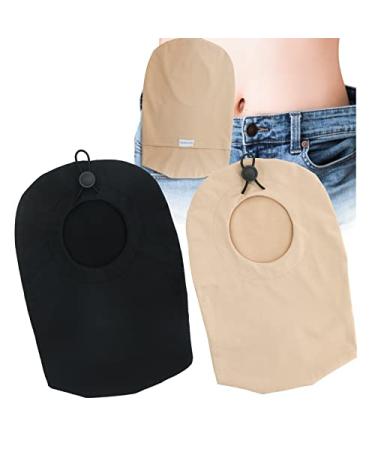 2Pcs Stretchy Colostomy Bag Cover, Lightweight Ostomy Bag Covers with Round Opening