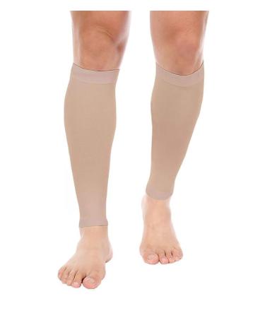 Unisex Free Size Leg/Calf Sleeve - 1 Pairs (Beige)