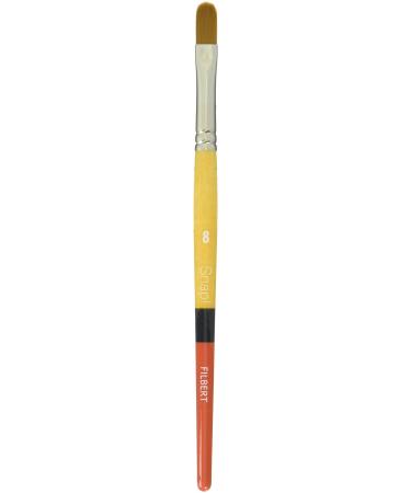 Princeton Snap! PAB96509 Snap Brush, Taklon Filbert 8, Gold