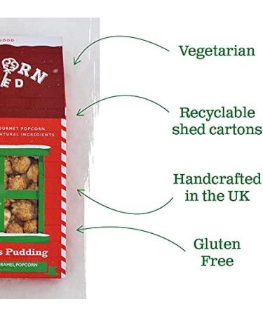 Santa's Festive Spiced Caramel Shed 80g Gift Box - Gluten Free Vegetarian Movie Night Snack - Christmas Pudding - Pack of 1 - Buy Online on GoSupps.com