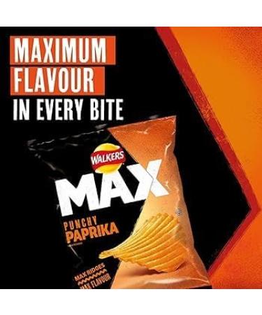 Walkers Max Deep Ridged Full Flavoured Crisps 24x50g (Punchy Paprika) - Buy Online on GoSupps.com
