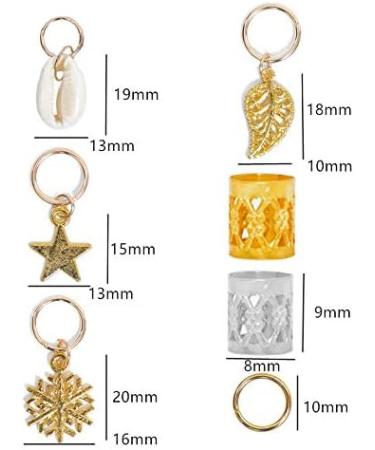 80 Pieces of African Hair Braid Accessories Metal Hair Ring Dreadlocks Cuff Fear Beads - Buy Online on GoSupps.com