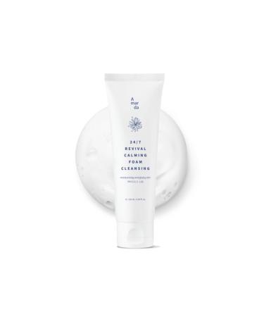 A MAR DA 24/7 Revival Foam Cleanser 120ml Low-pH Face Wash for Sensitive Skin with Resurrection Plant Hyaluronic Complex & Coconut-Derived Surfactants
