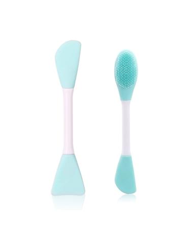 Sioppkik silicone facial mask brush face mask brush face cleaning brush mask brush double-sided mask brush beauty brush tools DIY-make-up accessories 2 pieces
