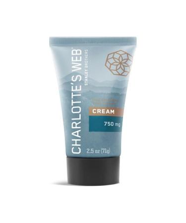 Charlotte's Web Unscented Hemp Cream - 2.5 Fl Oz - Natural Cruelty-Free Vegan Moisturizer for Dry Skin