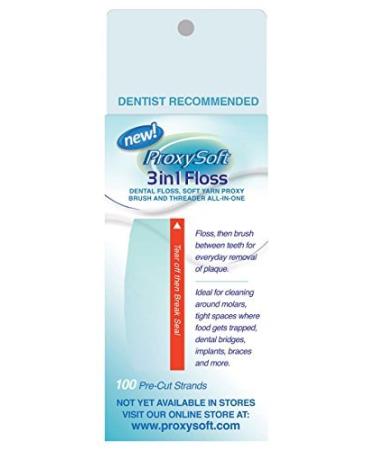 ProxySoft 3-in-1 Floss - 5pk (500 strands) by ProxySoft