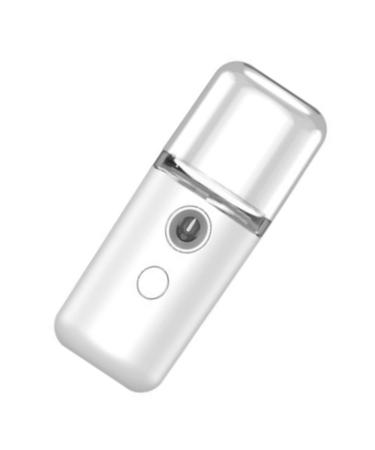 Pulv risateur de Brume Faciale Nano Taille de Poche d'humidificateur de Visage d'eau Apparence Simple Logement d'ABS Absorption Facile pour le (Blanc)
