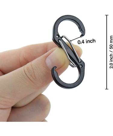 Mini Black Aluminum Carabiner Snap Hook for Fishing/Camping - Outdoor Sports Keychain - Buy Online on GoSupps.com